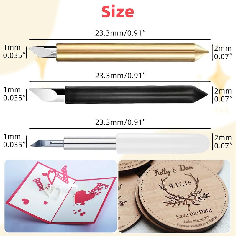 UTNVBTR 23 Pcs Replacement Blades Compatible with Maker 3/4/Maker/Explore 3/4/Explore Air 2/Air/One/Venture-Includ 11PCS 30°Standard Blades 6 PCS 45°Fine-Point Blades and 6PCS 60°Deep Cutting Blades - Image 3